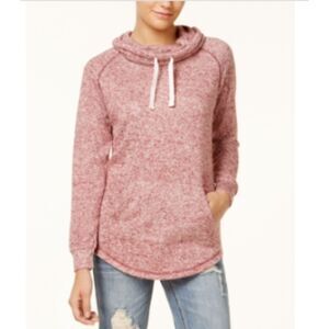 Ultra Flirt Juniors' Funnel-Neck Sweatshirt - Red Small